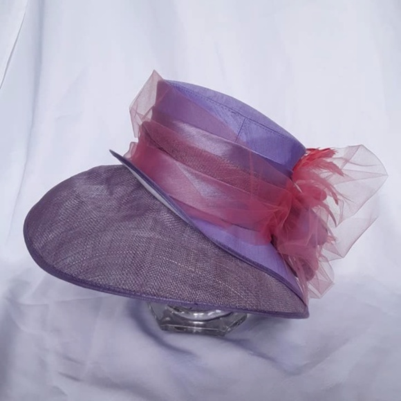 Dee\'s Pink Lilly Lavender Purple Derby Hat